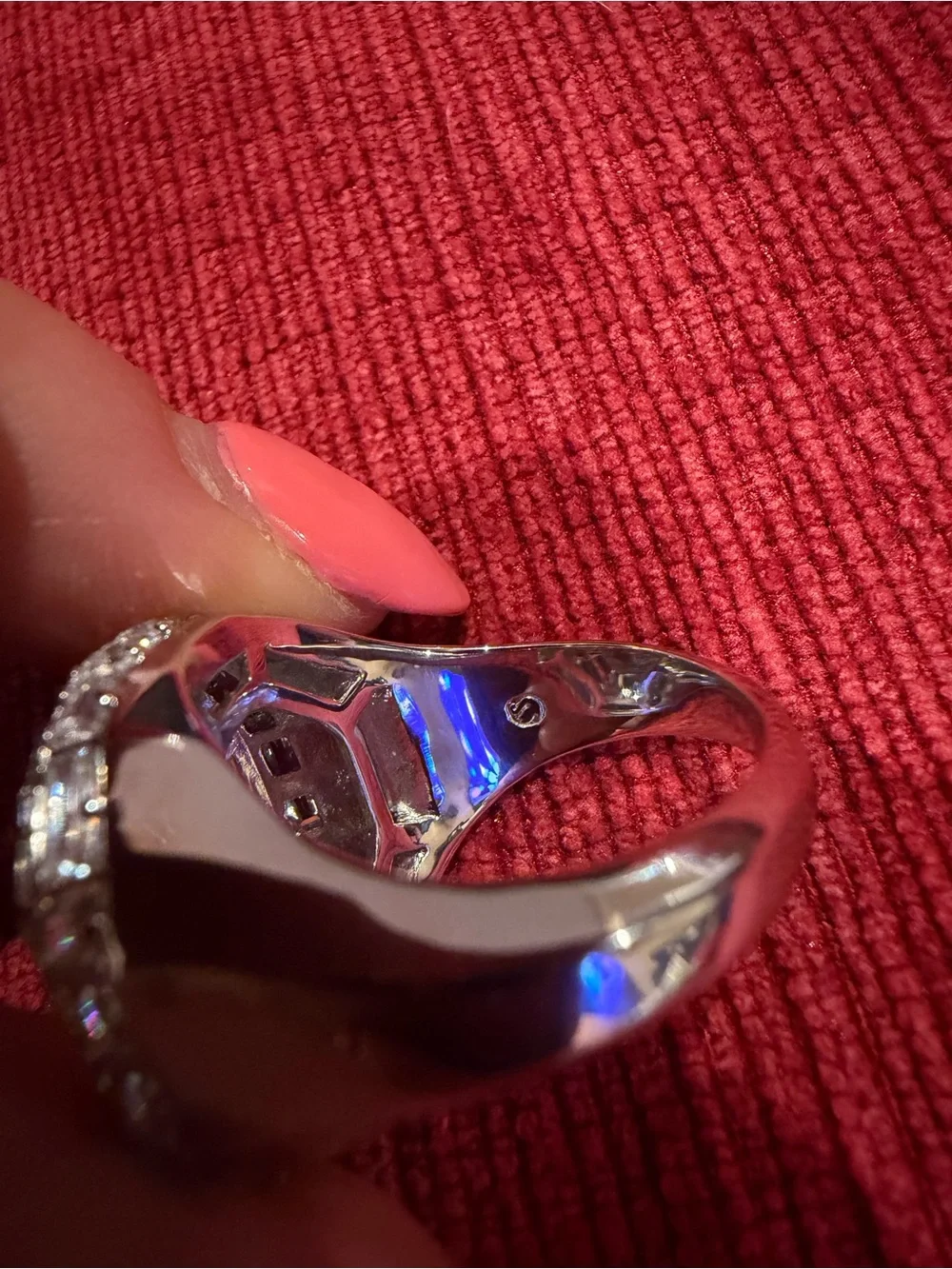 Sterling Silver Halo Cocktail Ring with Clear Center Stone
